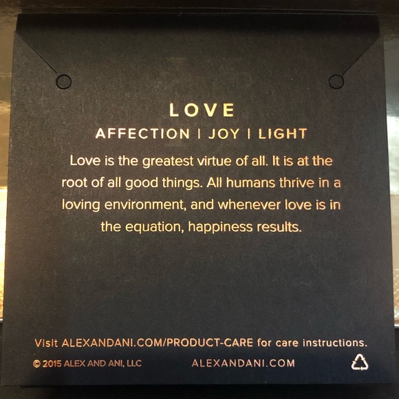 Alex and Ani Love Charm Bangle Rafaelian Silver Affection Joy Light Bracelet - Picture 5 of 8
